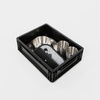 BOXIO COOK UP - tableware and cutlery for 4 in a low SOLO UP Eurobox, 28 pieces