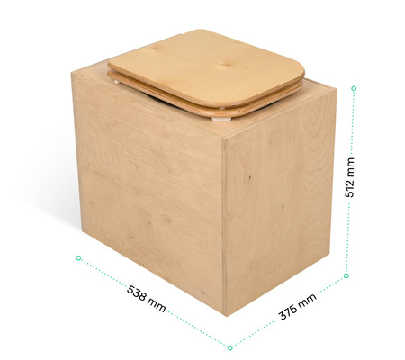 TROBOLO TeraBlœm Plus - wooden composting toilet kit with extra-large 22 l capacity