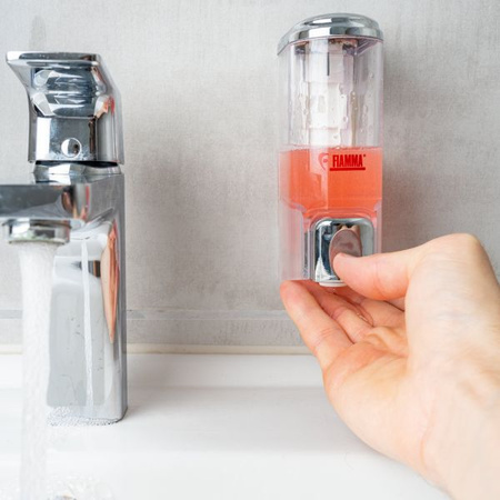 Dozownik mydła Fiamma 200ml na ścianę kampera, łodzi, przyczepy