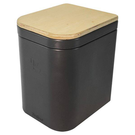 Trelino Origin L composting separation toilet anthracite with wooden lid, 10 l / 10 l, no water or chemicals