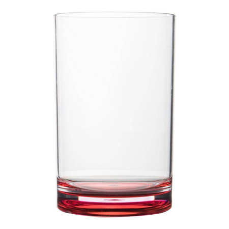 Plastikowe szklanki do picia marki GIMEX z kolorowym dnem 320 ml