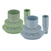 Tableware Set Blomster Natur Blatt 16 Pcs. blue