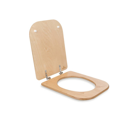 TROBOLO urine diverter white with wooden toilet seat - insert for DIY composting toilet