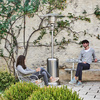 Carbon Garden Sun - Gas heating umbrella 5-13kW Silver