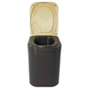 Trelino Origin L composting separation toilet anthracite with wooden lid, 10 l / 10 l, no water or chemicals