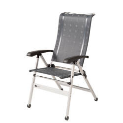 Dukdalf Cha Cha krzesło kempingowe antracyt - oparcie 76 cm, 8 pozycji
