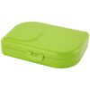 ajaa! lunch box with divider, green – made from sugarcane, 18.5 × 12.5 × 5 cm