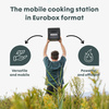 BOXIO COOK - stainless steel gas stove in a 40 x 30 x 28 cm Eurobox