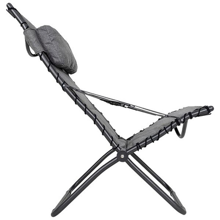Krzesło rozkładane fotel Crespo AP/262 Tex-Comfort, Jasnoszare