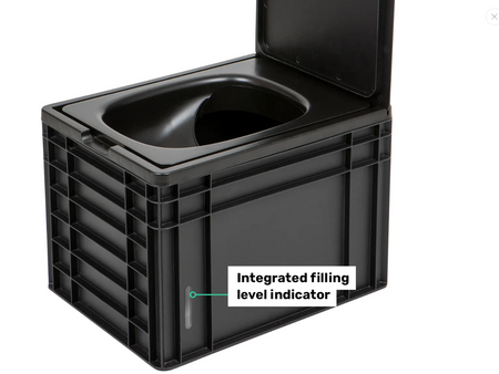 TROBOLO BilaBox przenośna toaleta separacyjna w formacie Eurobox, 2,9 kg - kamper, van, biwak