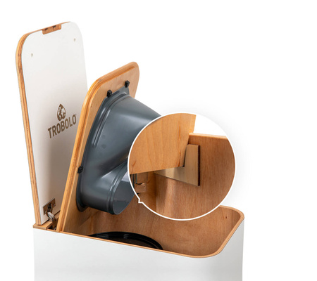TROBOLO SilvaBlœm - wooden composting toilet with urine separation, white