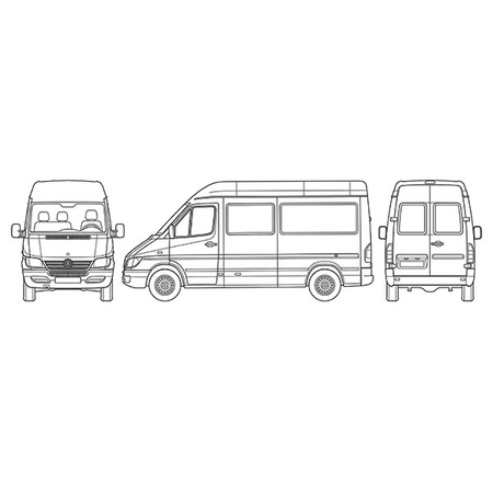 Wewnętrzna osłona termiczna szyb kabiny Mercedes Sprinter 2006–2018