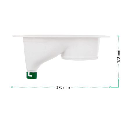 TROBOLO urine diverter white - insert for DIY composting toilet