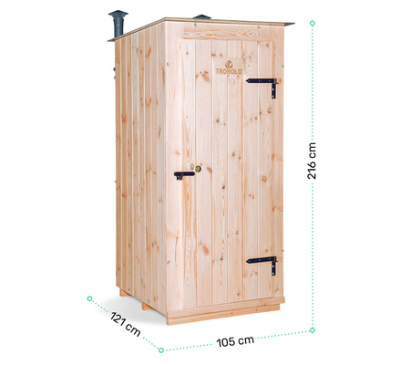 TROBOLO KitaBœm - wooden cabin with composting toilet and child toilet with 300 l composter