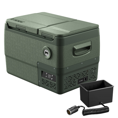 Yolco przenośna lodówka kompresorowa DX30 30 l, dwustrefowa, pistacjowa