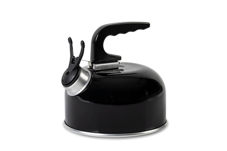 CAMP4 Mariella whistling kettle 1 l - with detachable handle, 15 x 14.5 x 9 cm, black, for motorhomes and camping