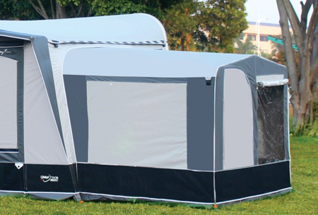 Przedsionek do przyczepy CAMPTECH Jade 9 - obwód 850-875 cm, Camptex All Season, 2 okna, stelaż osobno