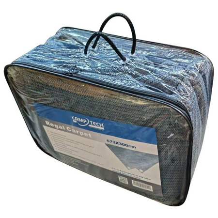 CAMPTECH Opal Air 260 awning carpet - 260 x 250 cm, PE-HD polyethylene, blue and grey