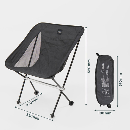 BOXIO CHAIR - ultralekkie aluminiowe krzesło kempingowe 1 kg, do 150 kg
