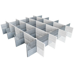 System organizacji szuflad purvario eStow Bar – light grey – 8 przegród