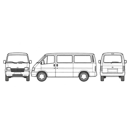 Interior thermal screen for cab windows Ford Transit 1986–1997