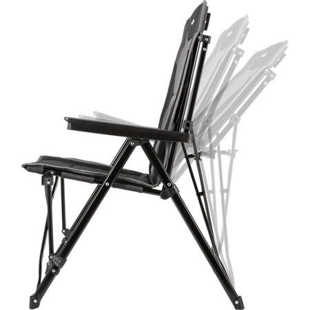 Składane krzesło Raptor Recliner marki Brunner, szaro-czarne