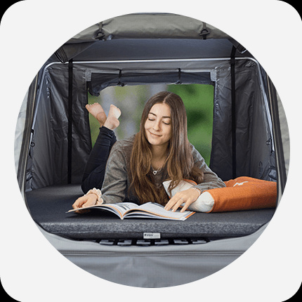 Froli Tent Lounge pakiet podstawowy - ok. 132 x 198 x 3 cm, namiot dachowy