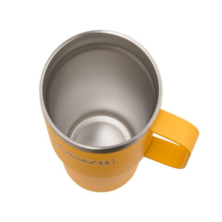 Kubek termiczny stal nierdzewna MAWII 600 ml z uchem żółty