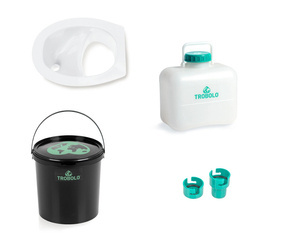 TROBOLO DIY composting toilet set with urine diverter, white - 11 l and 10 l containers