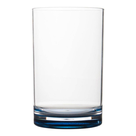 Plastikowe szklanki do picia marki GIMEX z niebieskim dnem 320 ml