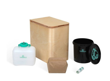 TROBOLO SilvaBlœm - wooden composting toilet with urine separation, natural wood