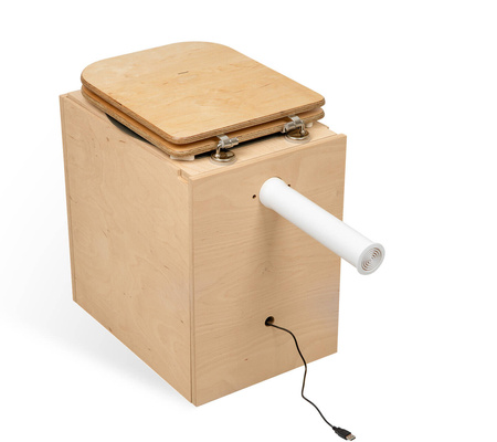 TROBOLO TeraBlœm - wooden composting toilet with urine separation, kit with wooden seat