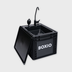 BOXIO WASH - mobilna umywalka z pompką ręczną w formacie Eurobox, 2 x 5 l