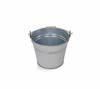 TROBOLO Zinc bucket set: 15 l galvanised bucket with wooden handle and 350 ml aluminium scoop for litter