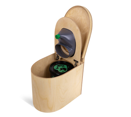 TROBOLO LunaBlœm - pre-oiled wooden composting toilet with rounded front
