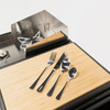 BOXIO EAT - stainless steel camping cutlery for 2 people, 8 pieces