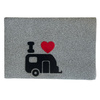 Doormat Green Flock „Grey“, Caravan