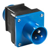 Adapter Plug CEE Plug + Schuko Socket black/blue