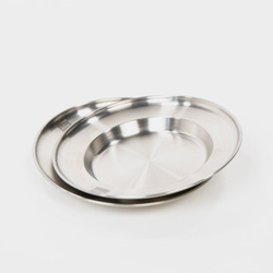 BOXIO PLATE - 2 stainless steel SUS304 camping plates, Ø 21.2 cm